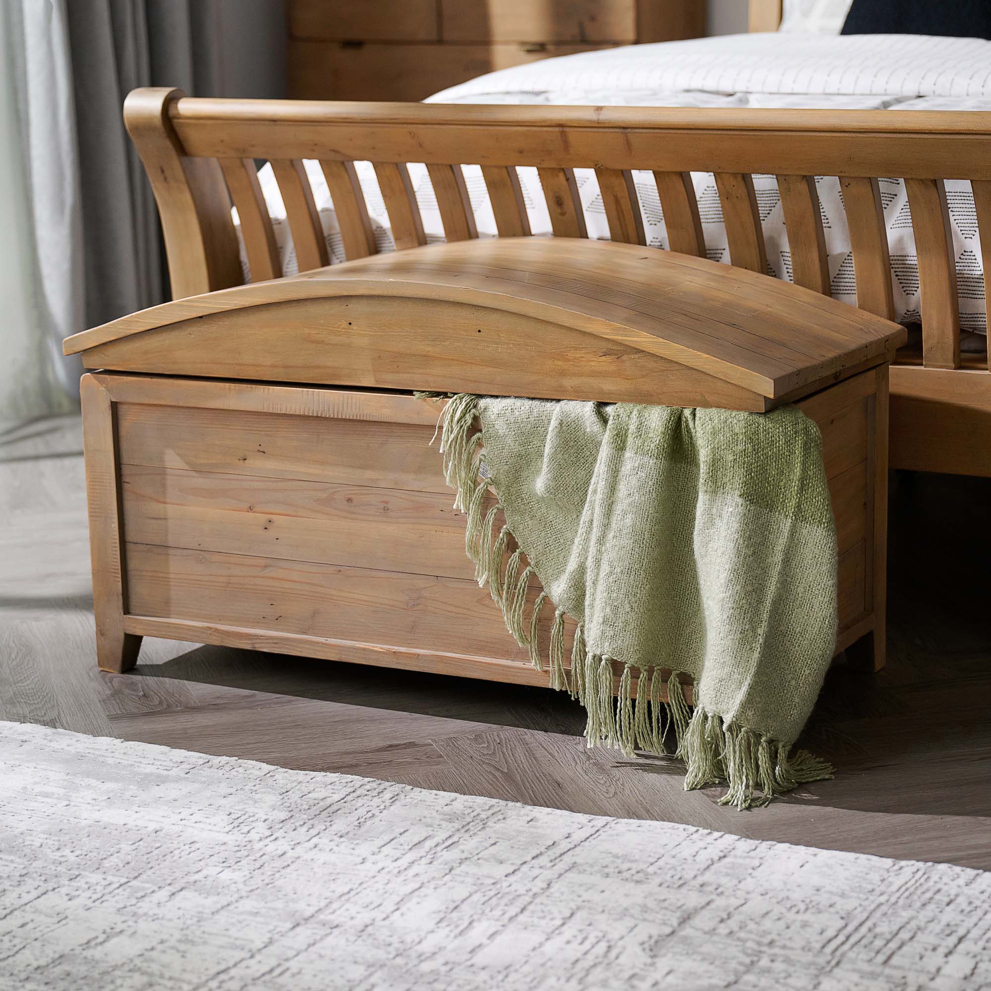 Lexington Blanket Box - Blanket Chest Sundried Wheat Storage Sterling Home 2