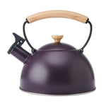 La Cafetiere Purple Whistling Kettle - LC Whistling Kettle Wood Handle Purple 1.6L Sterling Home 1
