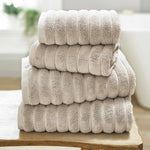 Ribbleton Beigue Sheet Towel - Ribbleton Sheet Towel Stone - Bath Sheet Sterling Home 1