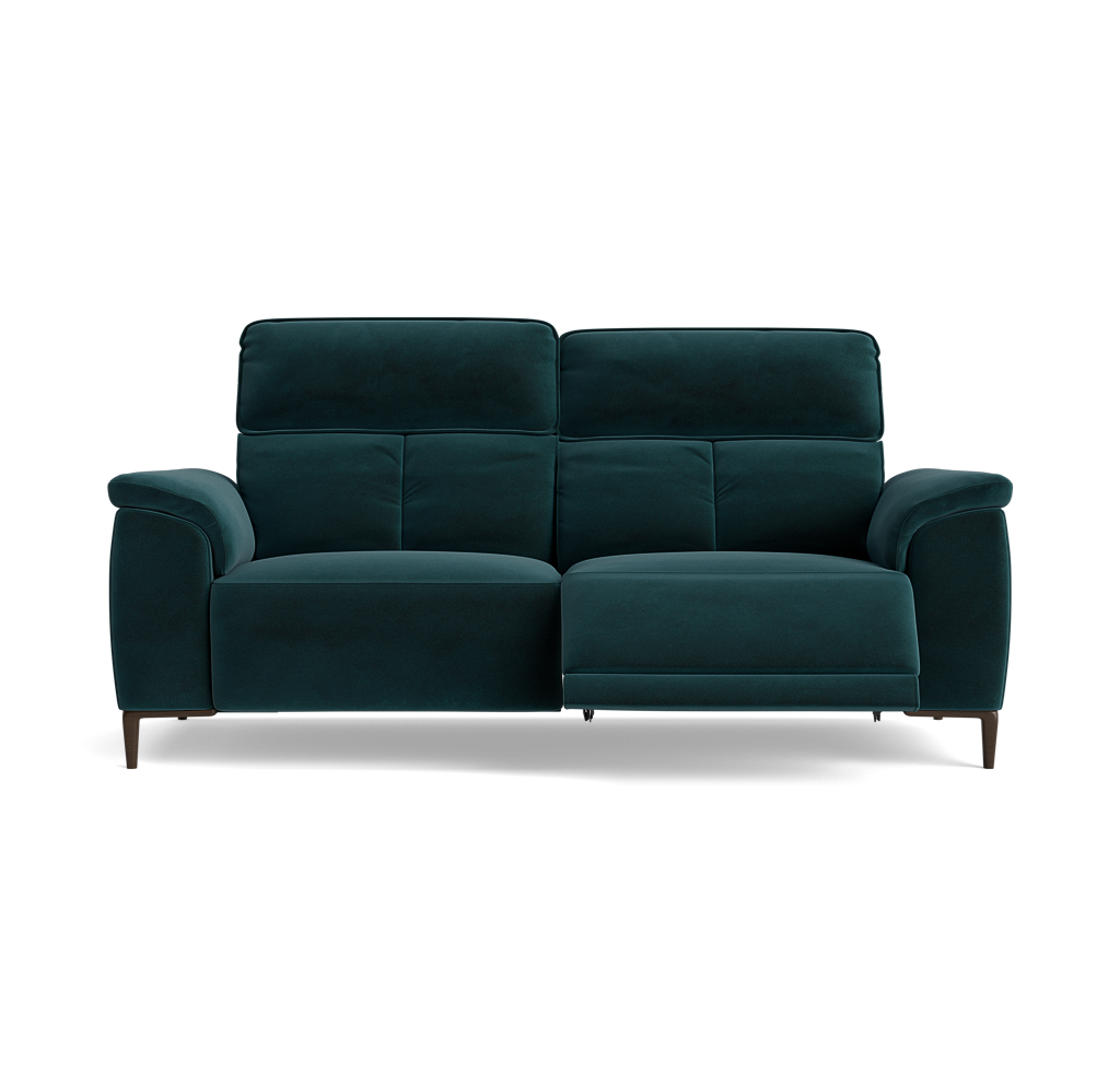 Loma 3 Seater Recliner Sofa - 2.5 Seater Sofa with 2 Power Recliners USB Fabric - Power Recliner with USB Sterling Home 14 FAB-MEG-36 LAKE GREEN