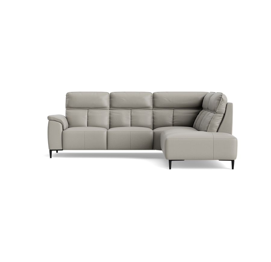 Loma Large Corner Sofa - Combination 1 Left Terminal with 2.5 Right Power 2 Pieces Cat 20S - Left Hand Facing - Power Recliner with USB Sterling Home 8 BXS-251E GREY