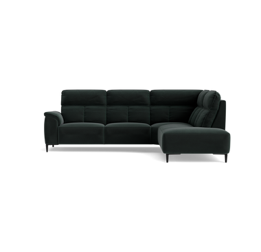 Loma Large Corner Sofa - Combination 1 Left Terminal with 2.5 Right Power 2 Pieces Fabric - Left Hand Facing - Power Recliner with USB Sterling Home 14 FAB-MEG-21 CHARCOAL GREY