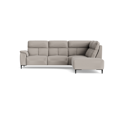 Loma Large Corner Sofa - Combination 1 Left Terminal with 2.5 Right Power 2 Pieces Fabric - Left Hand Facing - Power Recliner with USB Sterling Home 12 BFAMAD-02 SILVER GREY