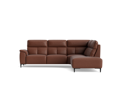 Loma Large Corner Sofa - Combination 1 Left Terminal with 2.5 Right Power 2 Pieces Fabric - Left Hand Facing - Power Recliner with USB Sterling Home 10 BFA-BLJ-05 HAZELNUT