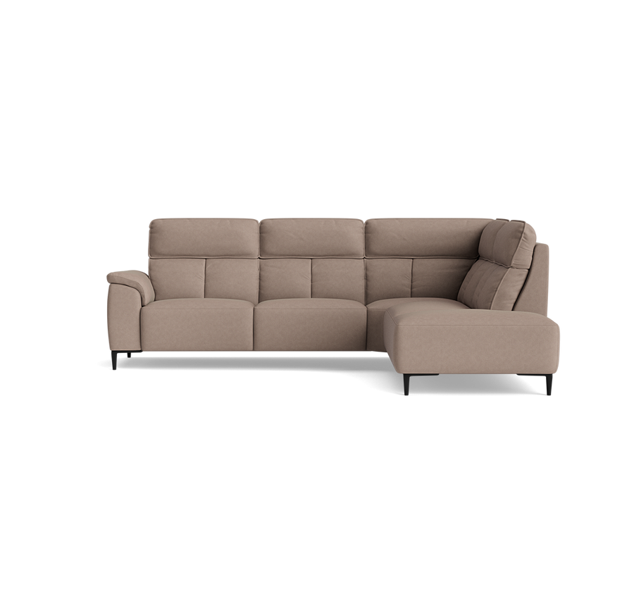 Loma Large Corner Sofa - Combination 1 Left Terminal with 2.5 Right Power 2 Pieces Fabric - Left Hand Facing - Power Recliner with USB Sterling Home 7 BFA-BLJ-946 SILVER GREY