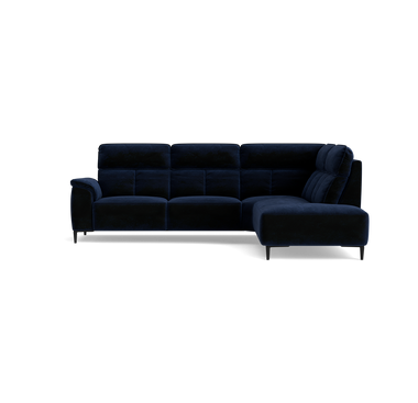 Loma Large Corner Sofa - Combination 1 Left Terminal with 2.5 Right Power 2 Pieces Fabric - Left Hand Facing - Power Recliner with USB Sterling Home 16 FAB-MEG-28 NAVY