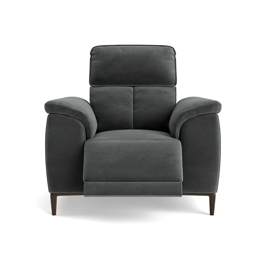 Loma Recliner Armchair - Power Recliner Chair USB Fabric - Power Recliner with USB Sterling Home 2 FAB-MEG-20 PEWTER
