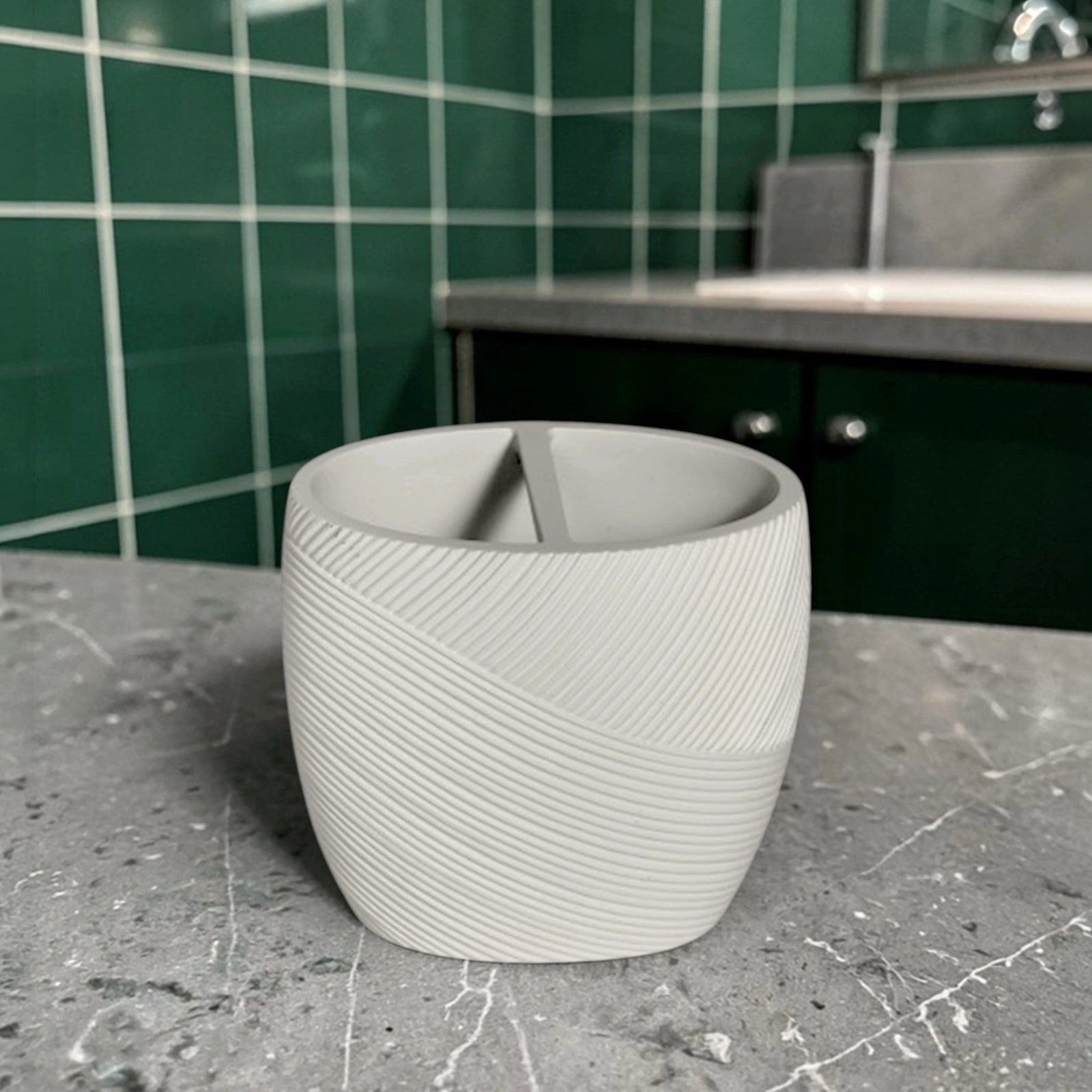 Ripple White Toothbrush Holder - Ripple White Toothbrush Holder