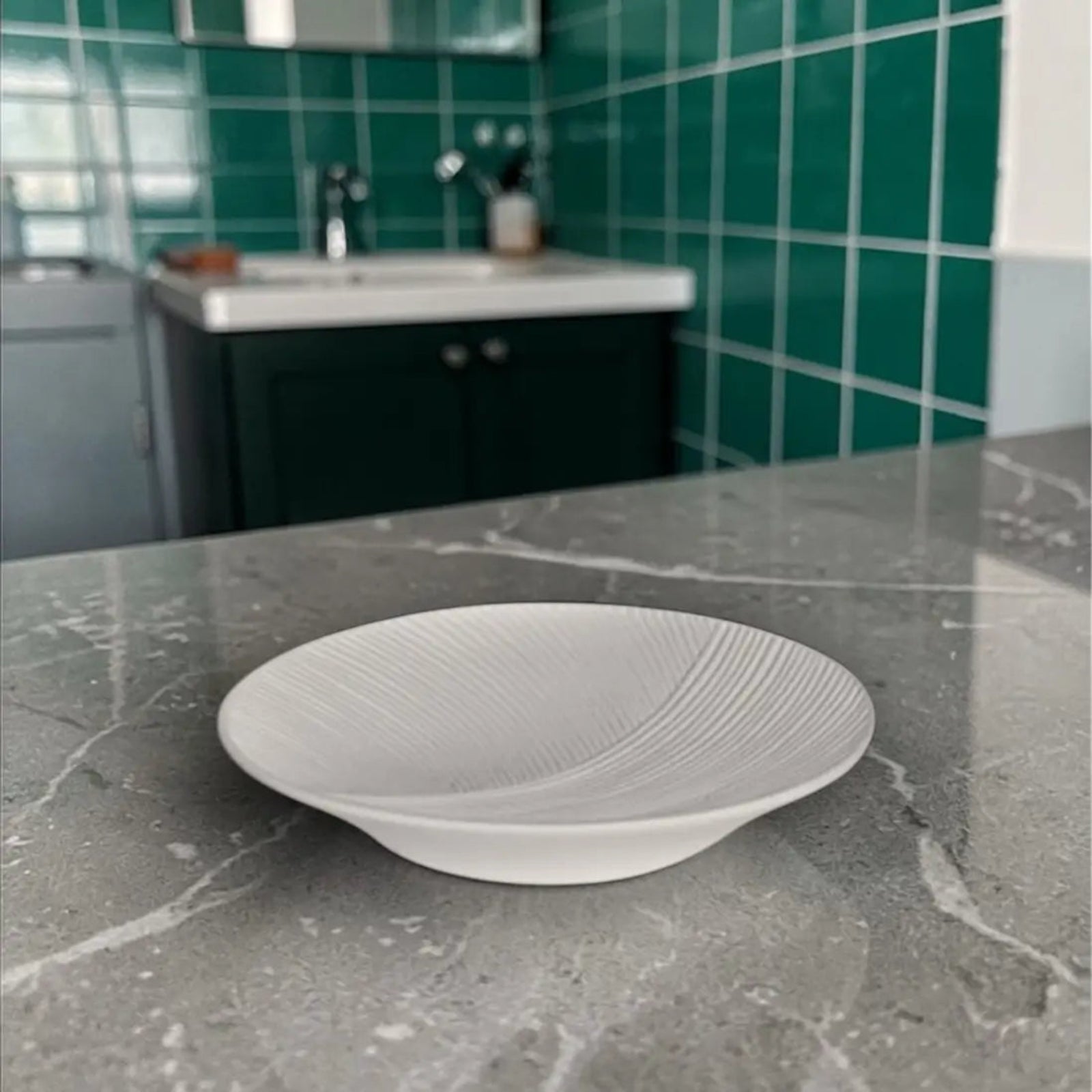 Ripple White Soap Dish - Ripple White Soap Dish