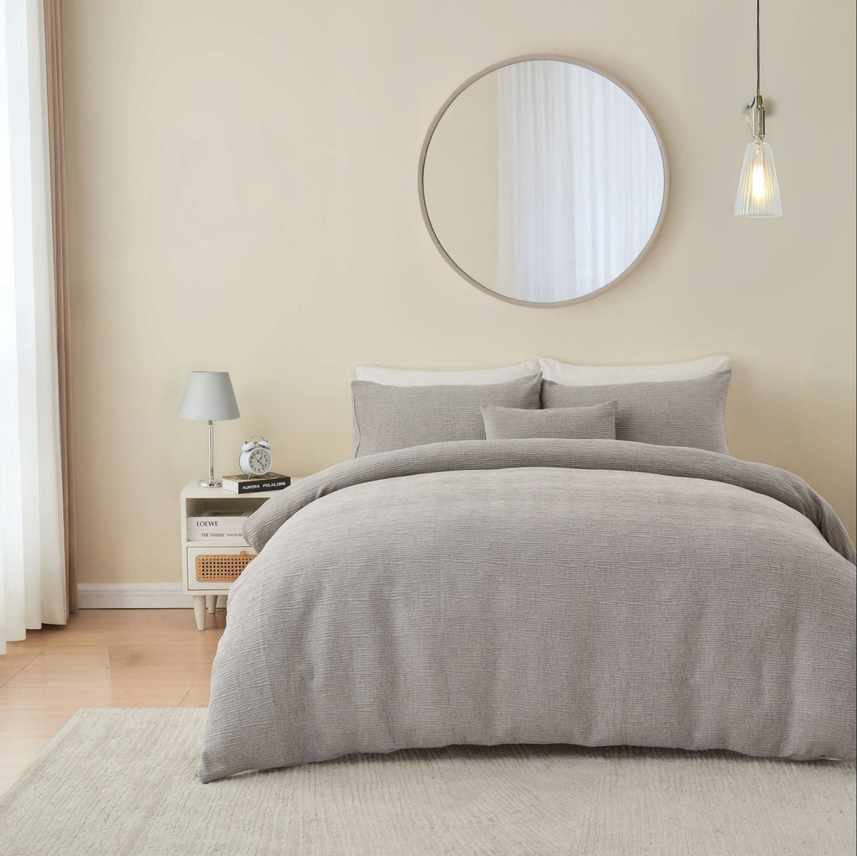 Bergen Silver Duvet Cover Set - Bergen Silver Duvet Set King Sterling Home 1