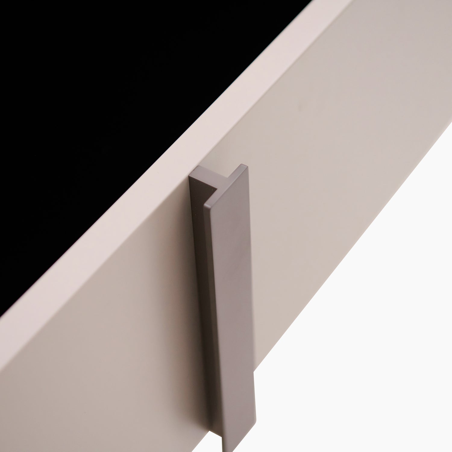 Malia Sideboard - Buffet Grey Maple / Flannel Grey Matt & Clear Glass Storage Sterling Home 6