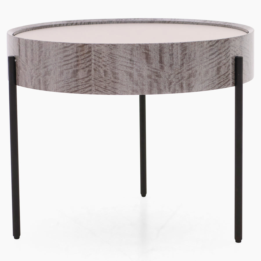 Malia Side Table - End Table Grey Maple / Flannel Grey Matt & Matt Black Tables Sterling Home 1