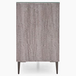Malia Small Sideboard - Small Buffet Grey Maple / Flannel Grey Matt & Clear Glass Storage Sterling Home 3