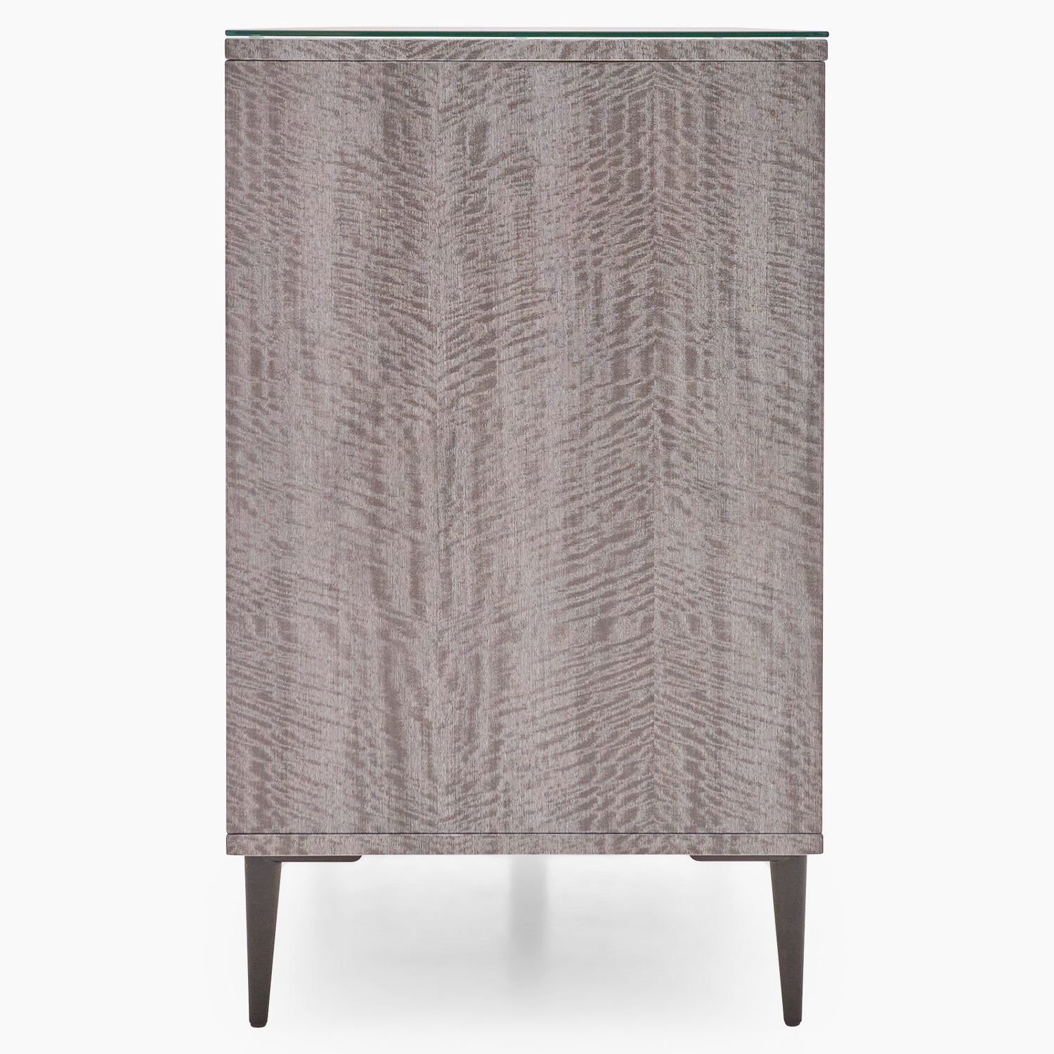 Malia Small Sideboard - Small Buffet Grey Maple / Flannel Grey Matt & Clear Glass Storage Sterling Home 3