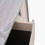 Malia Small Sideboard - Small Buffet Grey Maple / Flannel Grey Matt & Clear Glass Storage Sterling Home 5