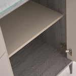 Malia Small Sideboard - Small Buffet Grey Maple / Flannel Grey Matt & Clear Glass Storage Sterling Home 6