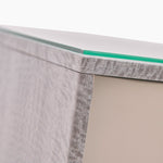 Malia Small Sideboard - Small Buffet Grey Maple / Flannel Grey Matt & Clear Glass Storage Sterling Home 8