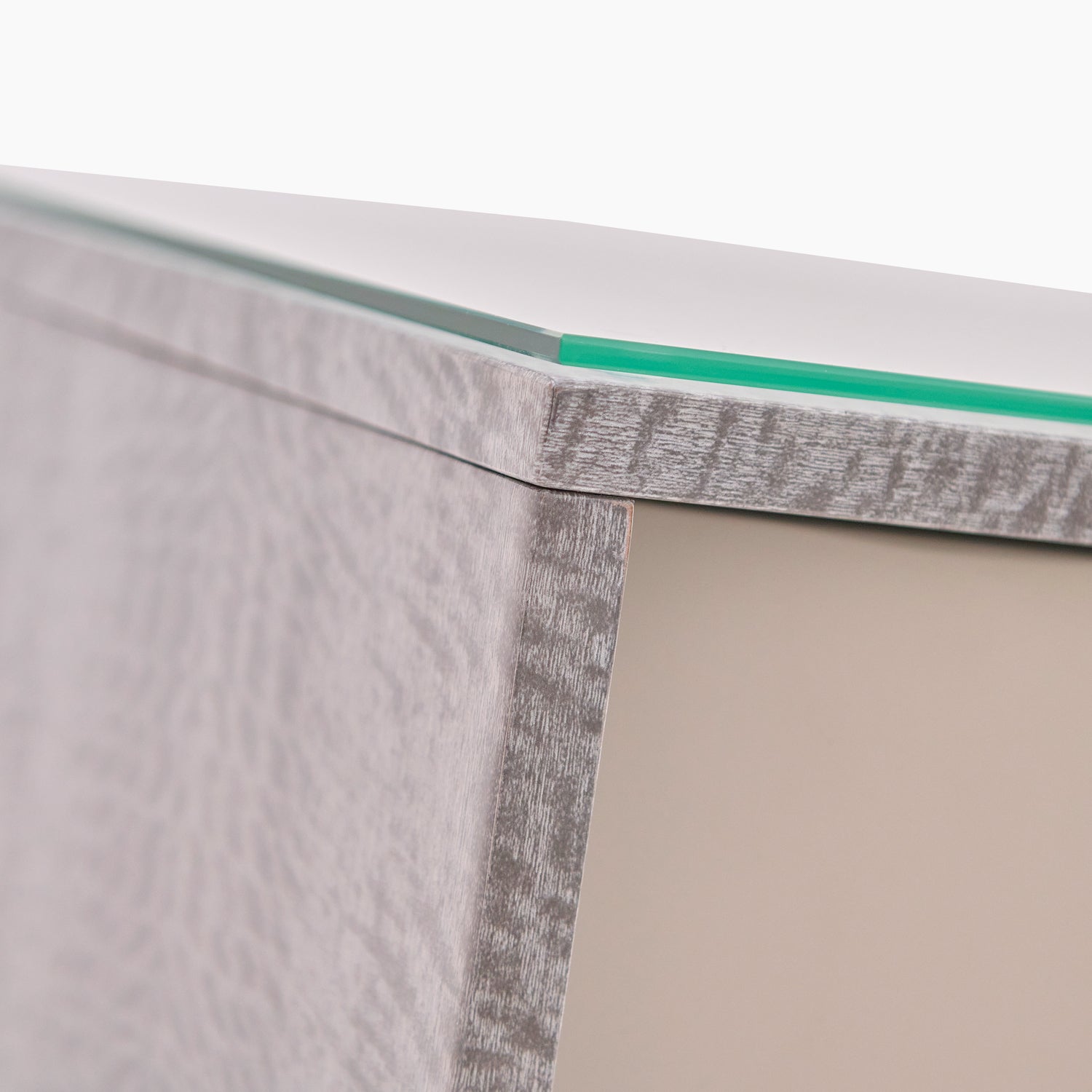 Malia Small Sideboard - Small Buffet Grey Maple / Flannel Grey Matt & Clear Glass Storage Sterling Home 8