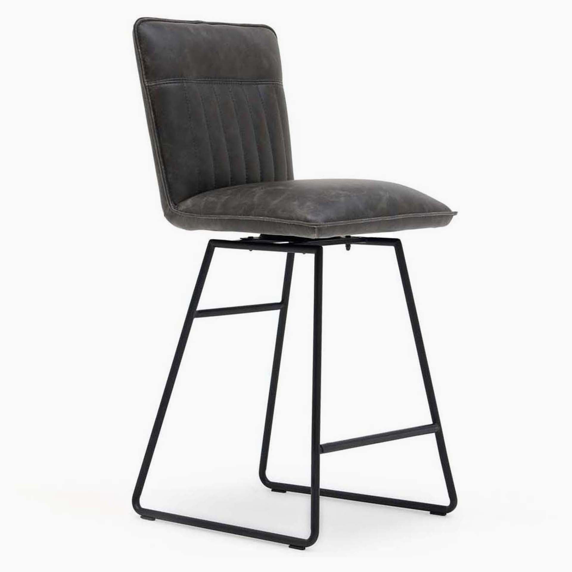 Marx Pair of Grey Bar Stools - Bar Stool - Pair Grey Sterling Home 3