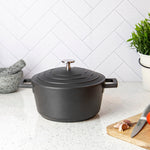 MasterClass Black Cast Aluminium Small Casserole Dish - MC Cast Alu Casserole Dish 2.5L Black Sterling Home 2