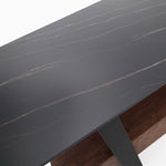Milburn Coffee Table - Coffee Table Saroland Sintered Stone / Brown Cherry Paper Veneer / Black Metal Frame Sterling Home 5