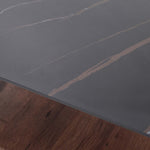 Milburn Side Table - End Table Saroland Sintered Stone / Brown Cherry Paper Veneer / Black Metal Frame Sterling Home 5
