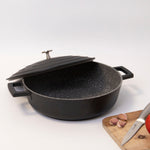 MasterClass Black Cast Aluminium Shallow Casserole Dish - MC Cast Alu 4L Shallow Casserole Black Sterling Home 1