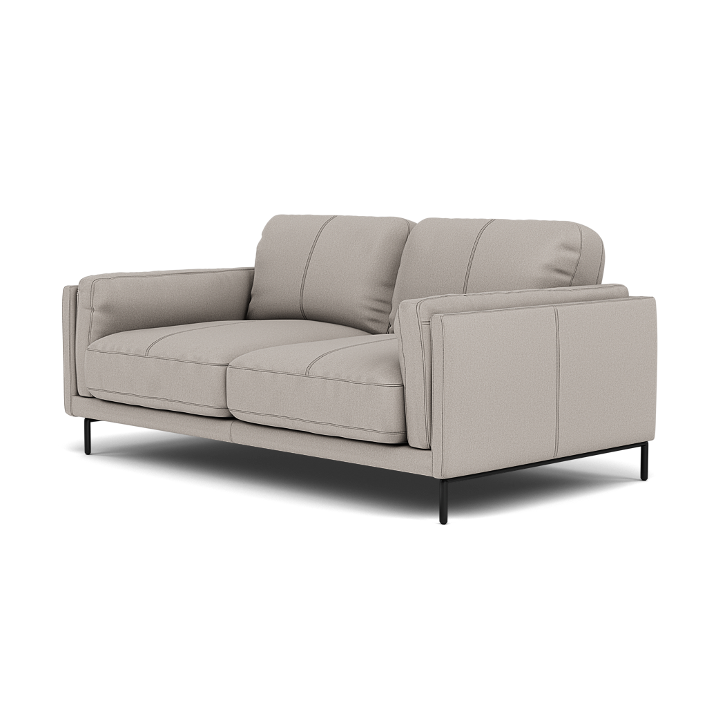 Morris 2 Seater Sofa - 2 Seater Sofa Fabric — BFAMAD-02 SILVER GREY, gallery image 3