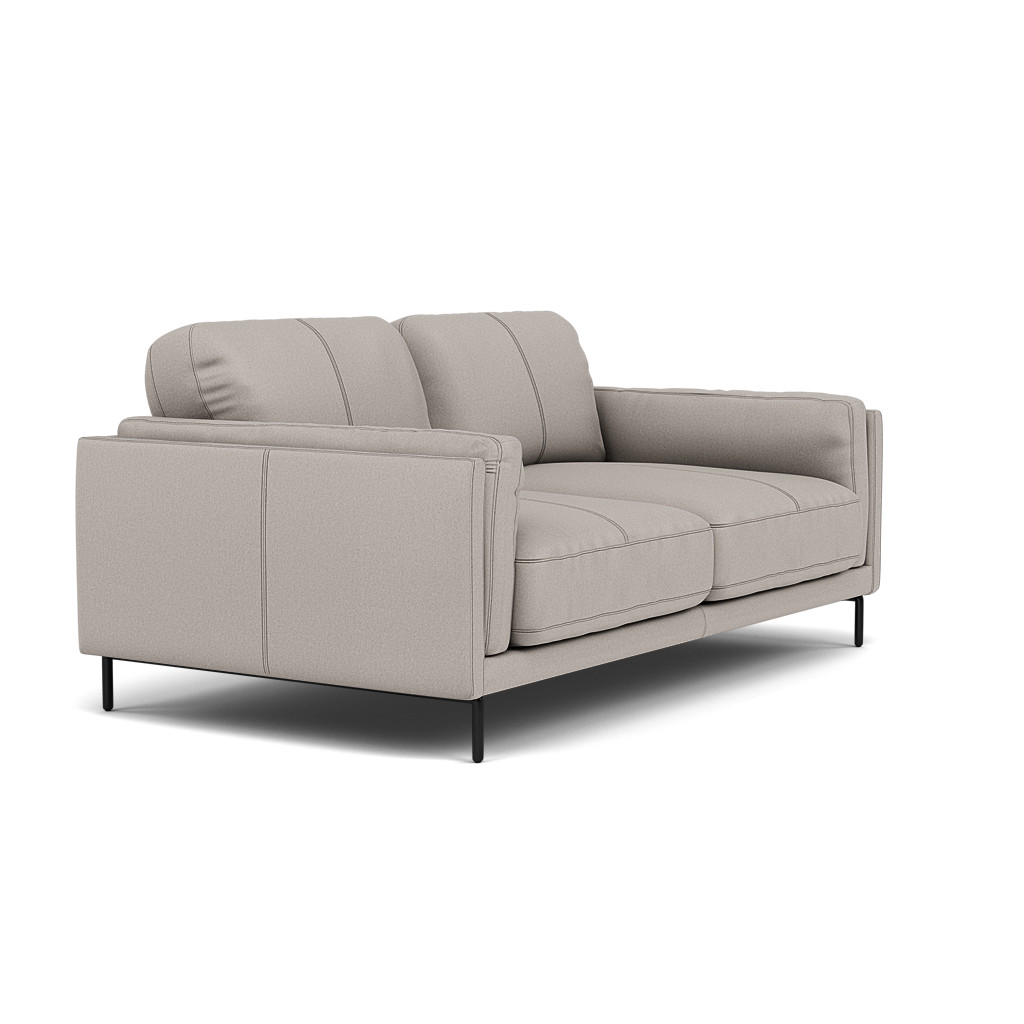 Morris 2 Seater Sofa - 2 Seater Sofa Fabric — BFAMAD-02 SILVER GREY, gallery image 1