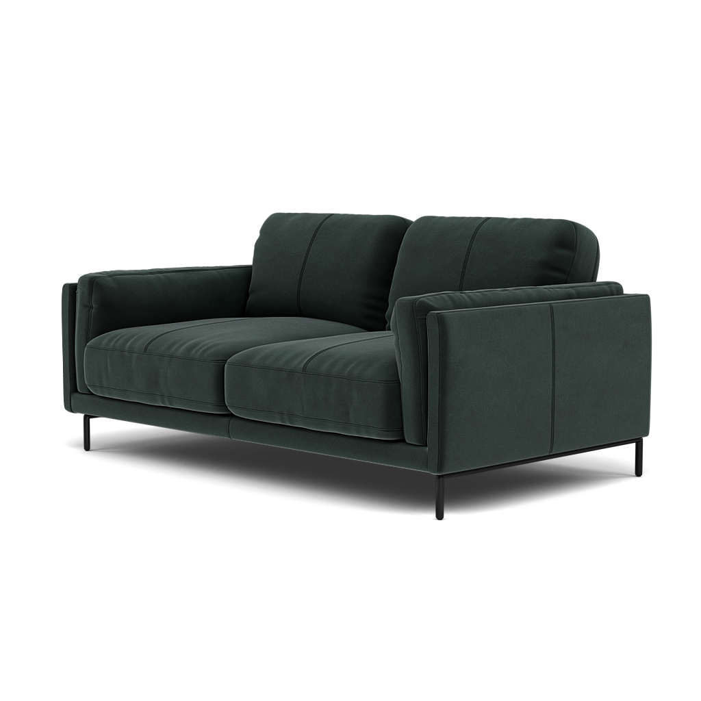 Morris 2 Seater Sofa - 2 Seater Sofa Fabric — FAB-MEG-21  CHARCOAL GREY, gallery image 3