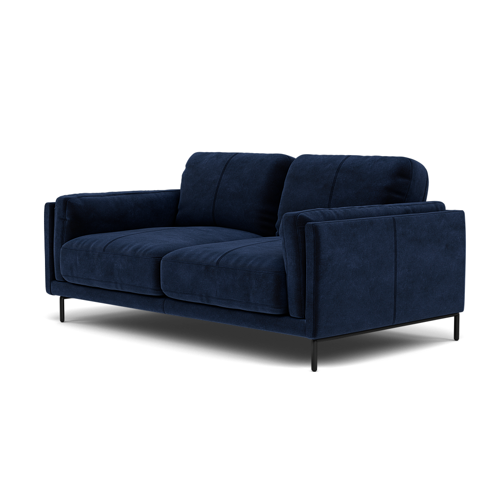 Morris 2 Seater Sofa - 2 Seater Sofa Fabric — FAB-MEG-28  NAVY, gallery image 3