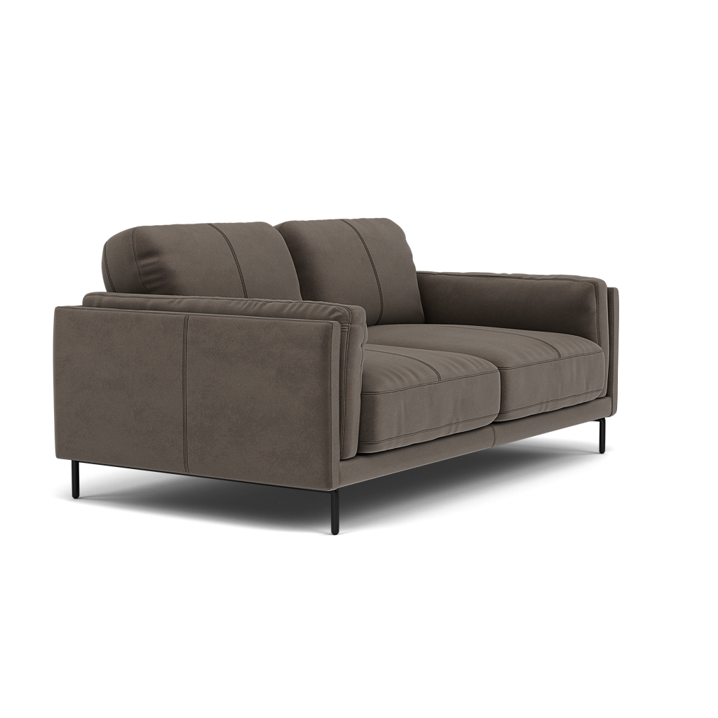 Morris 2 Seater Sofa - 2 Seater Sofa Fabric — FAB-MEG-51  DK TAUPE, gallery image 1
