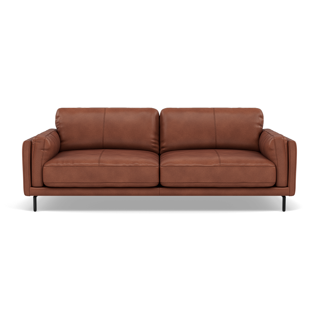 Morris 3 Seater Small Sofa - 2.5 Seater Sofa Compact Cat 20 3 Seater Sofas Sterling Home 1 TO-376E BRANDY
