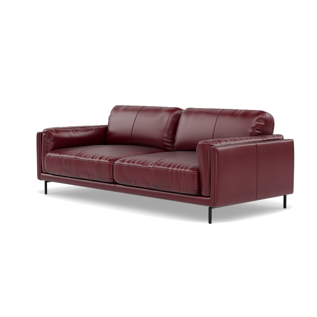 Morris 3 Seater Small Sofa - 2.5 Seater Sofa Compact Cat 20 — BV-035C DEEP RED, gallery image 3