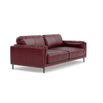 Morris 3 Seater Small Sofa - 2.5 Seater Sofa Compact Cat 20 — BV-035C DEEP RED, gallery image 1