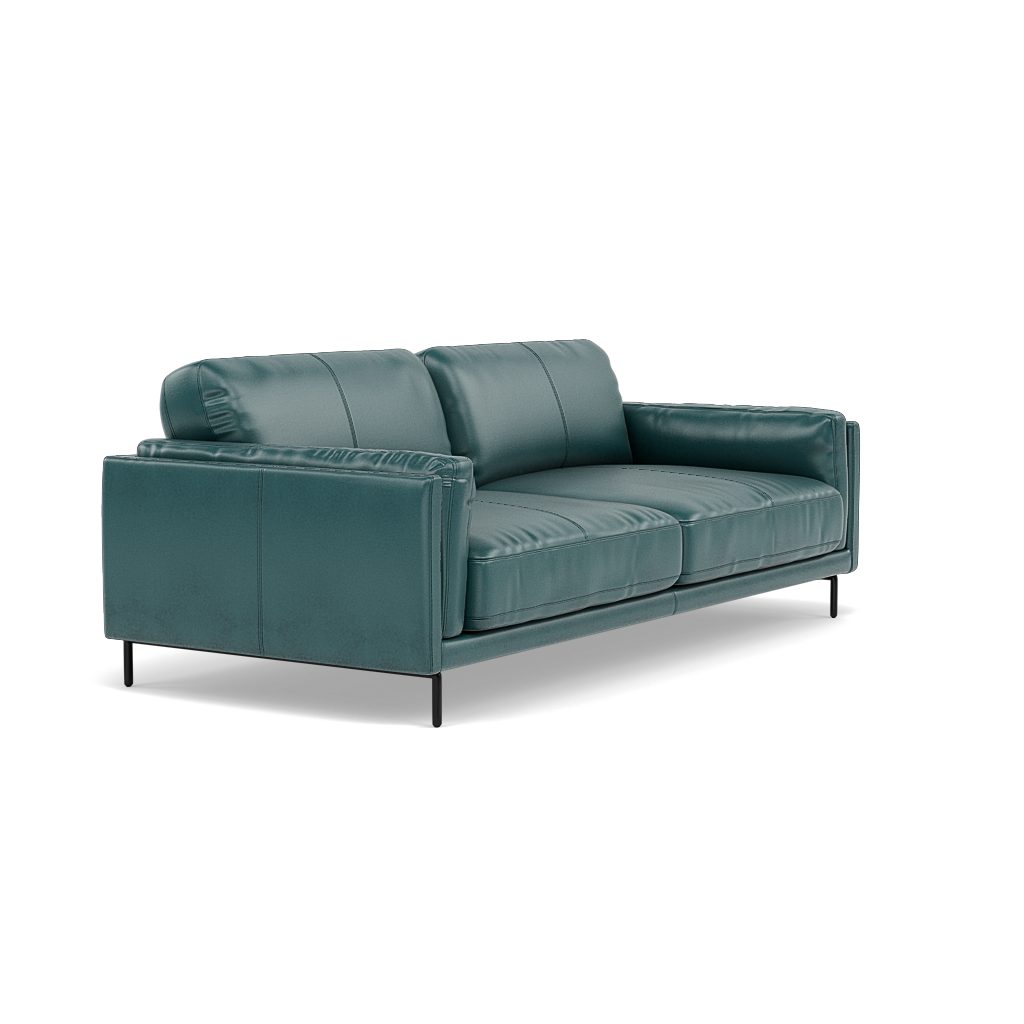 Morris 3 Seater Small Sofa - 2.5 Seater Sofa Compact Cat 20 — BV-301E  LAKE GREEN, gallery image 1
