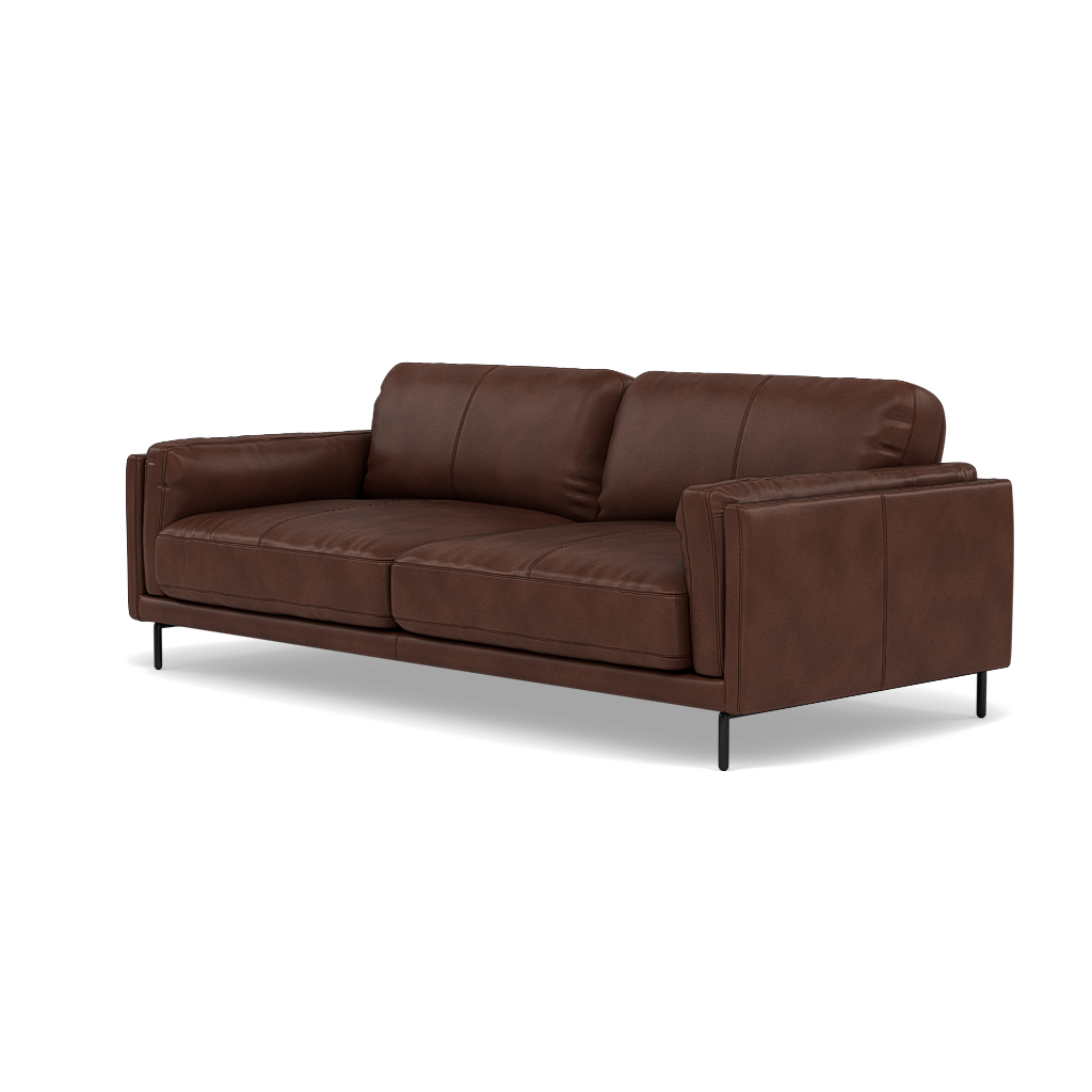 Morris 3 Seater Small Sofa - 2.5 Seater Sofa Compact Cat 20 — TO-195E  HAZELNUT, gallery image 3