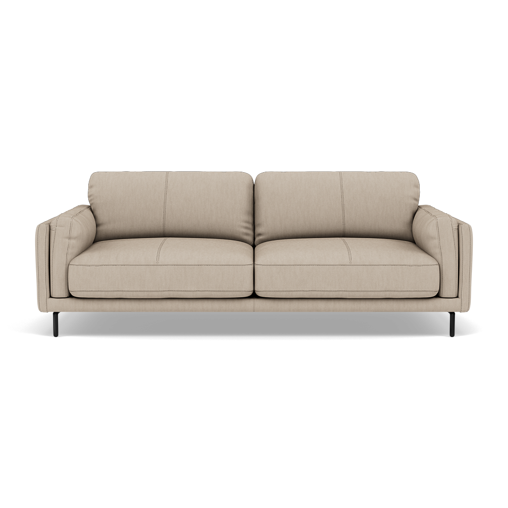 Morris 3 Seater Small Sofa - 2.5 Seater Sofa Compact Cat 25 3 Seater Sofas Sterling Home 11 NC-039C PEBBLE