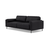 Morris 3 Seater Small Sofa - 2.5 Seater Sofa Compact Cat 25 — NC-023C BLACK, gallery image 3