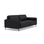 Morris 3 Seater Small Sofa - 2.5 Seater Sofa Compact Cat 25 — NC-023C BLACK, gallery image 1