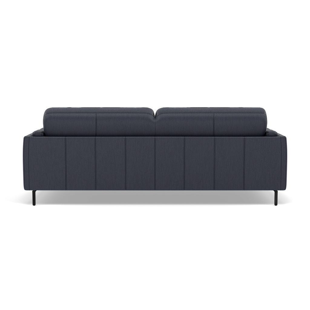 Morris 3 Seater Small Sofa - 2.5 Seater Sofa Compact Cat 25 — NC-036C NAVY BLUE, gallery image 2