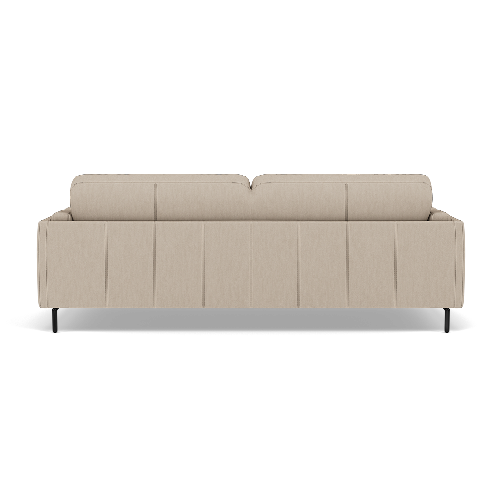 Morris 3 Seater Small Sofa - 2.5 Seater Sofa Compact Cat 25 — NC-039C PEBBLE, gallery image 2