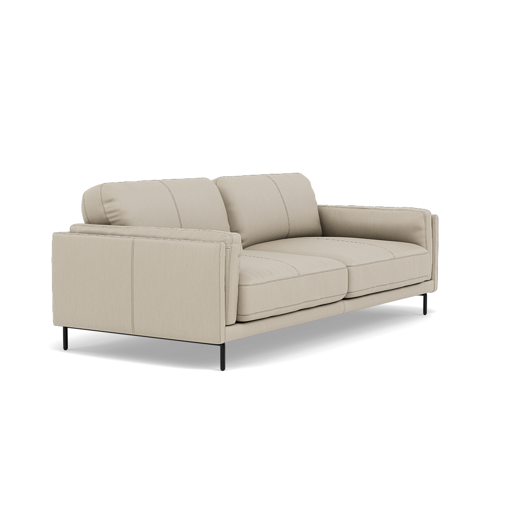 Morris 3 Seater Small Sofa - 2.5 Seater Sofa Compact Cat 25 — NC-041E SILVER GREY, gallery image 1
