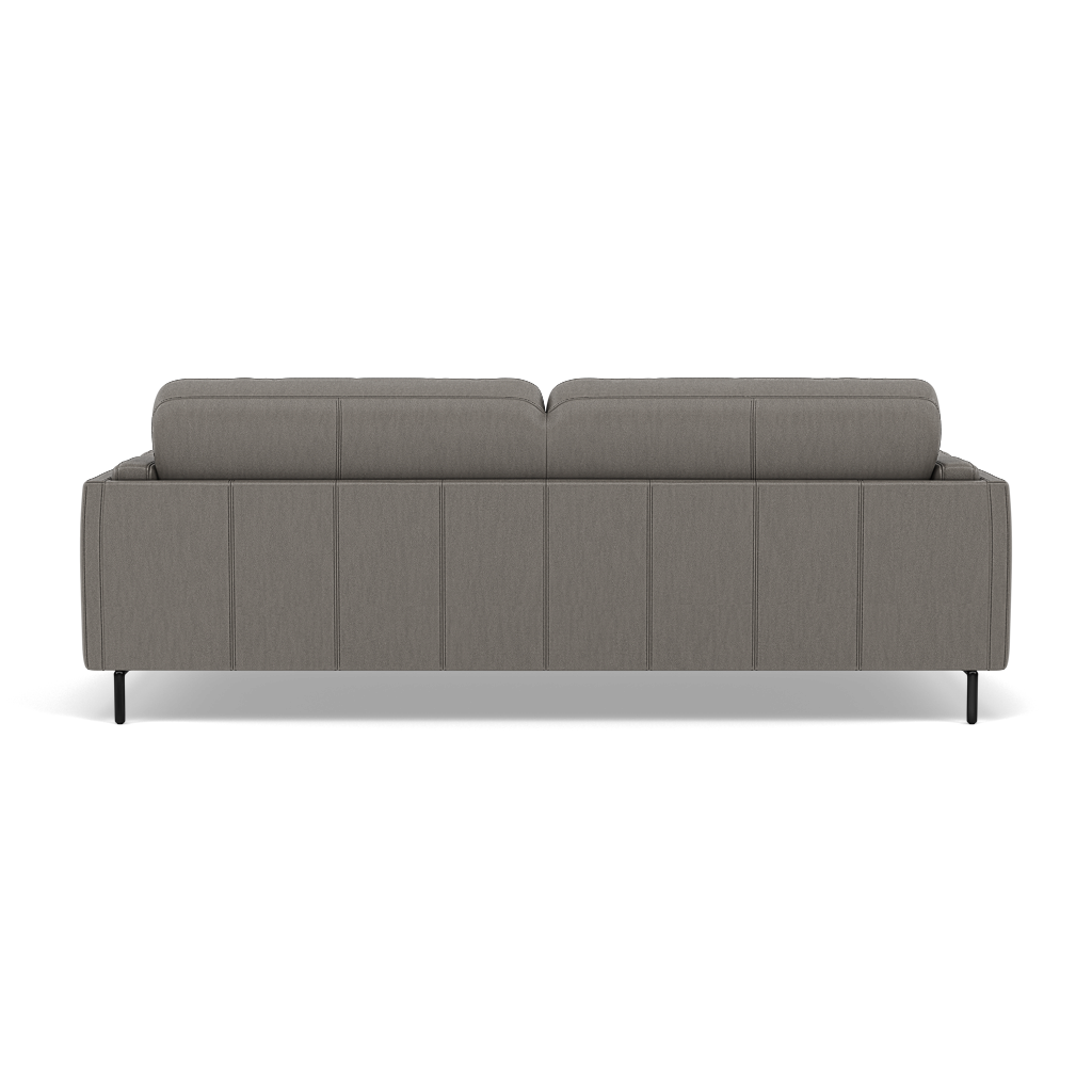 Morris 3 Seater Small Sofa - 2.5 Seater Sofa Compact Cat 25 — NC-042E ELEPHANT, gallery image 2