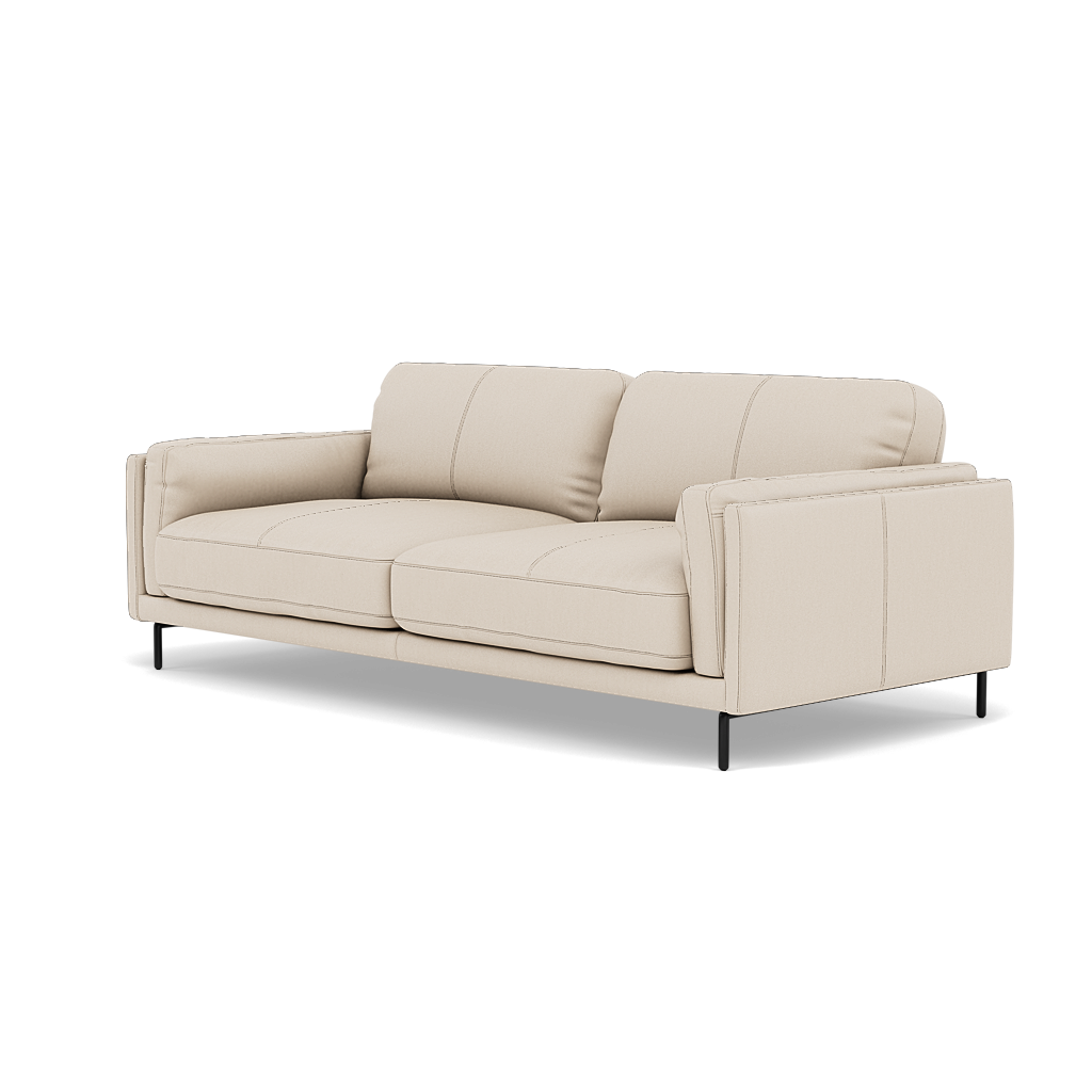 Morris 3 Seater Small Sofa - 2.5 Seater Sofa Compact Cat 25 — NC-156E FROST, gallery image 3