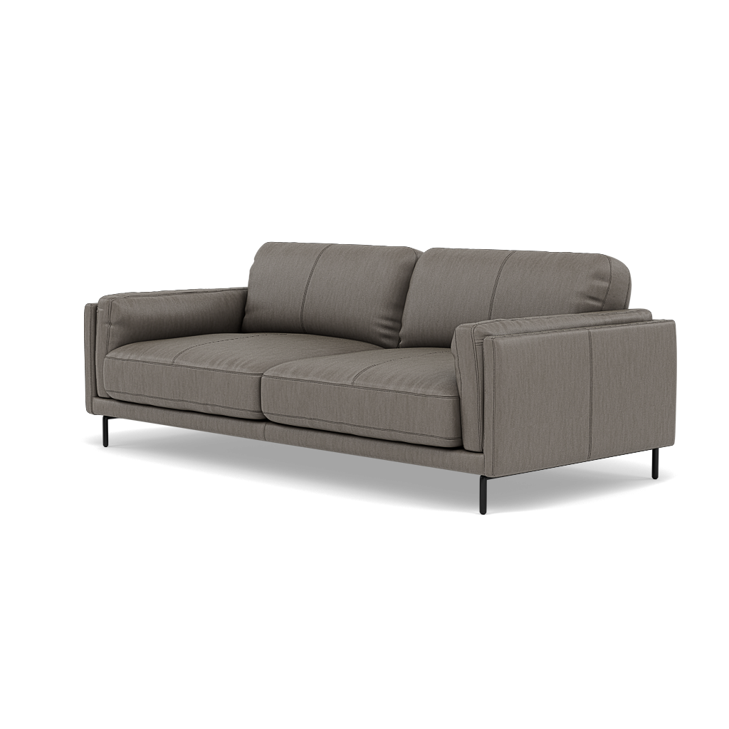 Morris 3 Seater Small Sofa - 2.5 Seater Sofa Compact Cat 25 — NC-232E  GRANITE, gallery image 3
