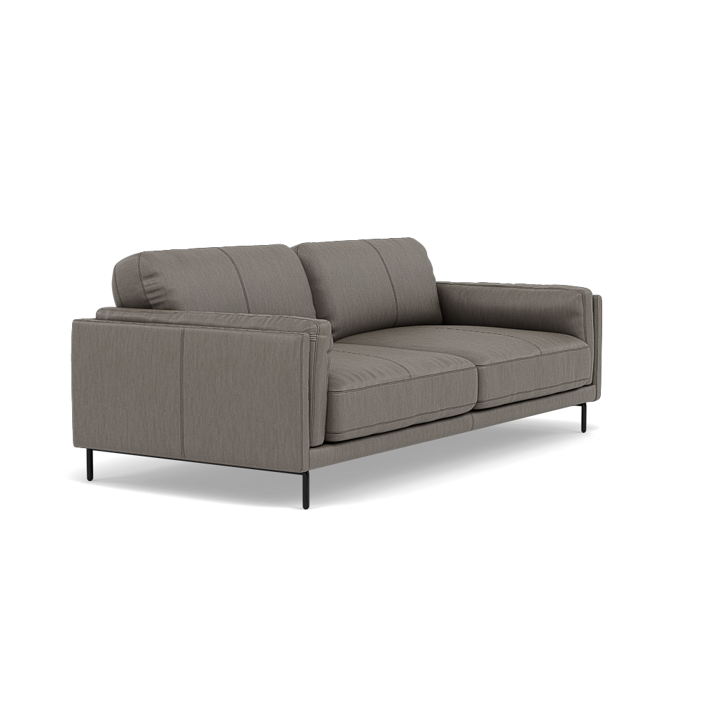 Morris 3 Seater Small Sofa - 2.5 Seater Sofa Compact Cat 25 — NC-232E  GRANITE, gallery image 1