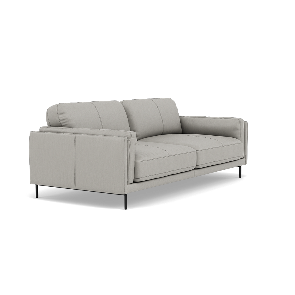 Morris 3 Seater Small Sofa - 2.5 Seater Sofa Compact Cat 25 — NC-251E GREY, gallery image 1