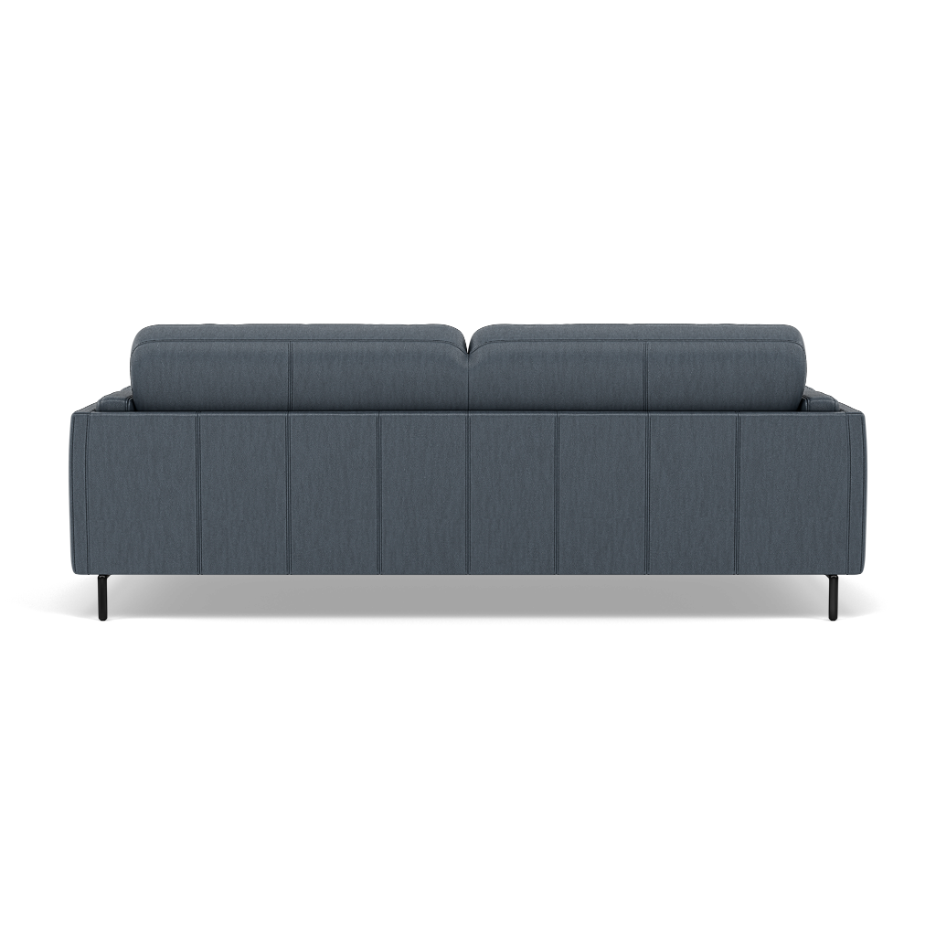 Morris 3 Seater Small Sofa - 2.5 Seater Sofa Compact Cat 25 — NC-313E OCEAN BLUE, gallery image 2