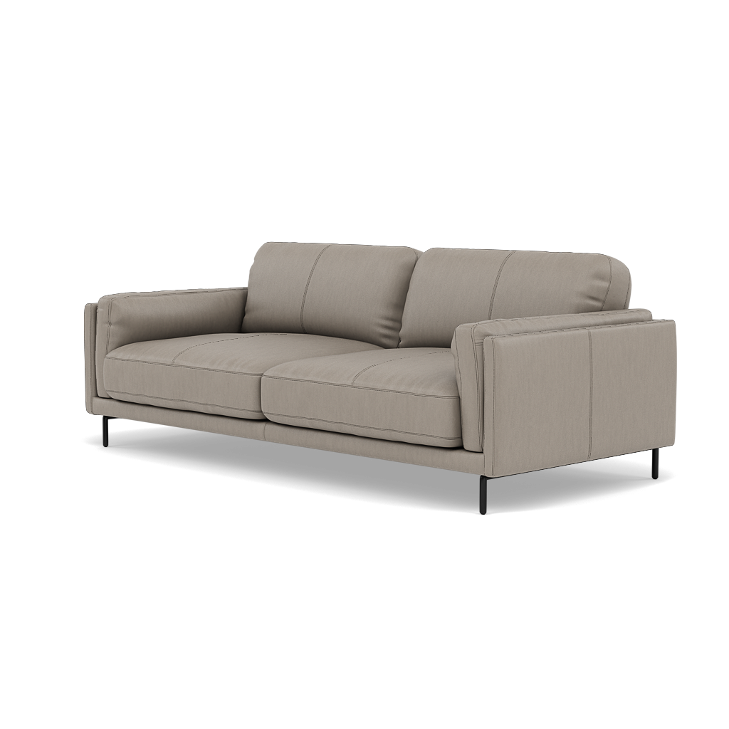 Morris 3 Seater Small Sofa - 2.5 Seater Sofa Compact Cat 25 — NC-722A TAUPE, gallery image 3